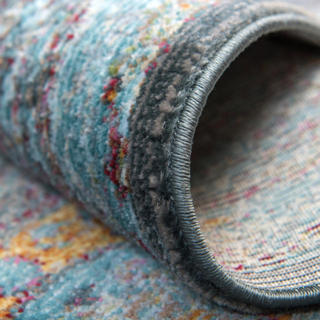 Blue 2' 2 x 3' 1 Baracoa Rectangle Area Rug 100% Polypropylene Distressed Vintage Living Dining Room Office Traditional Carpet for Sale at Rug Engine