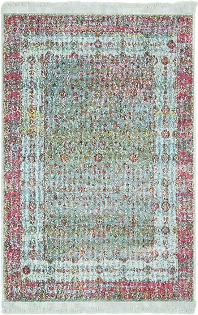 Blue 2' 2 x 3' 1 Baracoa Rectangle Area Rug 100% Polypropylene Distressed Vintage Living Dining Room Office Traditional Carpet for Sale at Rug Engine