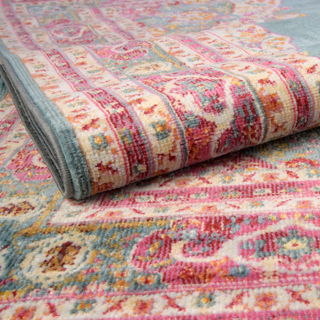 Turquoise 6' x 9' Baracoa Rectangle Area Rug 100% Polypropylene Distressed Vintage Living Dining Room Office Traditional Carpet for Sale at Rug Engine