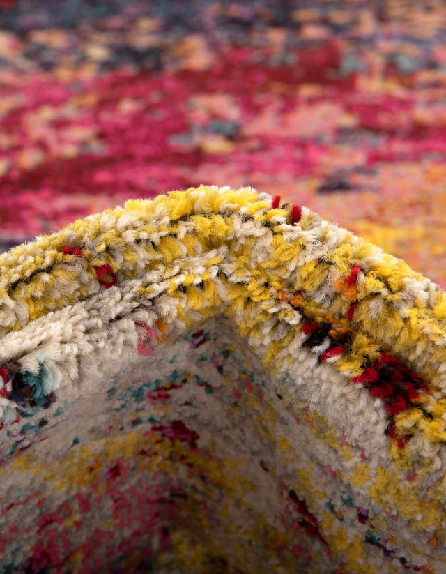 Multicolor 8' x 8' Estrella Square Area Rug 100% Polypropylene Non-Shedding Stain Resistant Carpet Colorful Modern Abstract Design Easy Clean for Home Decor for Sale at Rug Engine