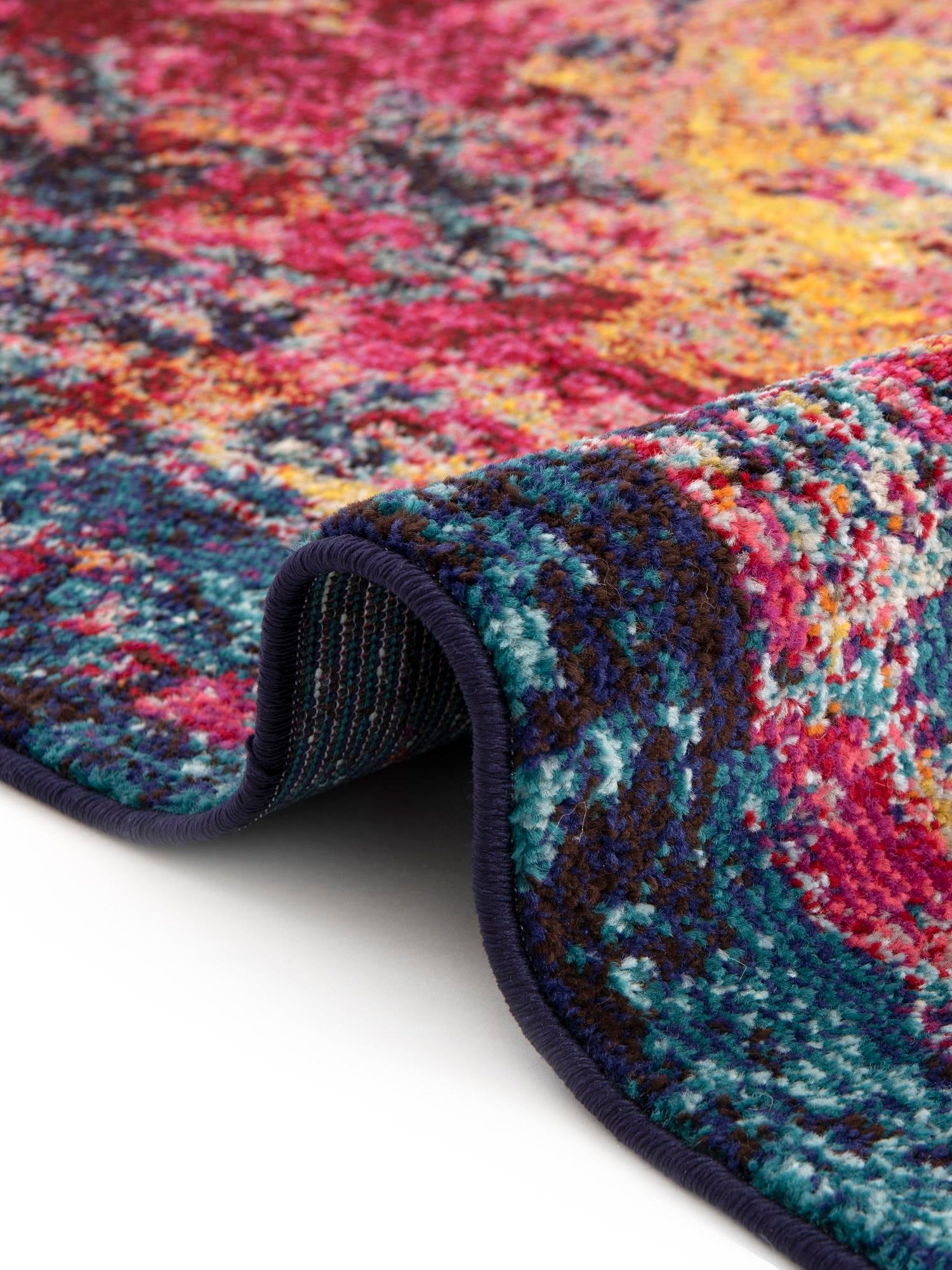 Multicolor 8' x 8' Estrella Square Area Rug 100% Polypropylene Non-Shedding Stain Resistant Carpet Colorful Modern Abstract Design Easy Clean for Home Decor for Sale at Rug Engine