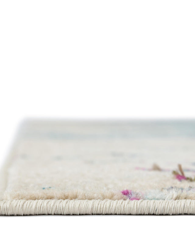 Light Blue 5' 1 x 8' Positano Rectangle Area Rug Coastal Marine Beach Design Carpet for Modern Living Rooms, Dining, Bedroom, Office for Sale at Rug Engine