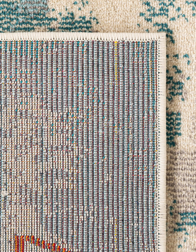 Beige 2' 7 x 10' Positano Runner Area Rug Coastal Marine Beach Design Carpet for Modern Living Rooms, Dining, Bedroom, Office for Sale at Rug Engine