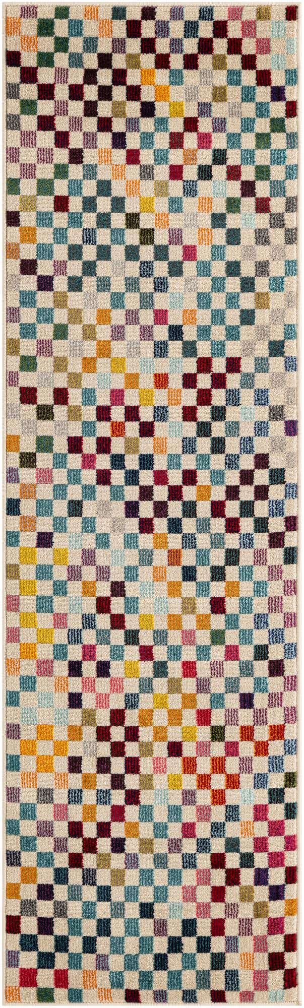 Multicolor 2' 2 x 6' 7 Chromatic Runner Area Rug 100% Polypropylene With Cotton Backing Abstract Modern Colorful Carpet Mat for Home Decor & Interior Design for Sale at Rug Engine