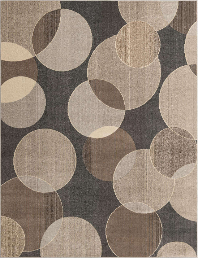 Gray 8' x 10' Chromatic Rectangle Area Rug 100% Polypropylene With Cotton Backing Abstract Modern Colorful Carpet Mat for Home Decor & Interior Design for Sale at Rug Engine