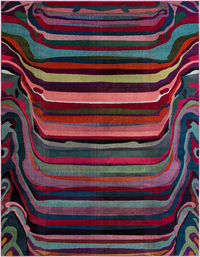 Multicolor 8' x 10' Chromatic Rectangle Area Rug 100% Polypropylene With Cotton Backing Abstract Modern Colorful Carpet Mat for Home Decor & Interior Design for Sale at Rug Engine