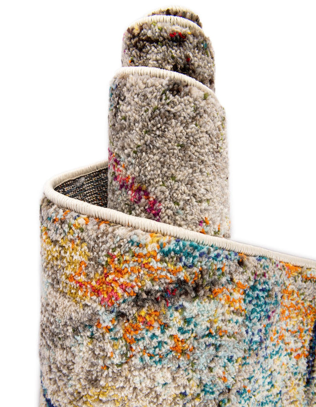 Multicolor 2' 7 x 10' Chromatic Runner Area Rug 100% Polypropylene With Cotton Backing Abstract Modern Colorful Carpet Mat for Home Decor & Interior Design for Sale at Rug Engine