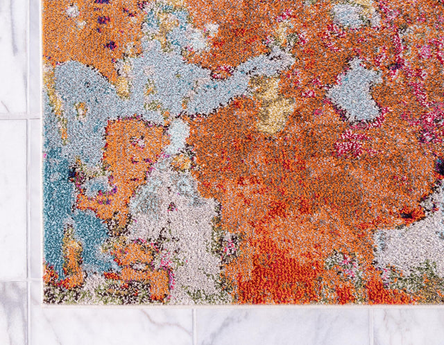 Multicolor 4' 1 x 6' 1 Chromatic Rectangle Area Rug 100% Polypropylene With Cotton Backing Abstract Modern Colorful Carpet Mat for Home Decor & Interior Design for Sale at Rug Engine