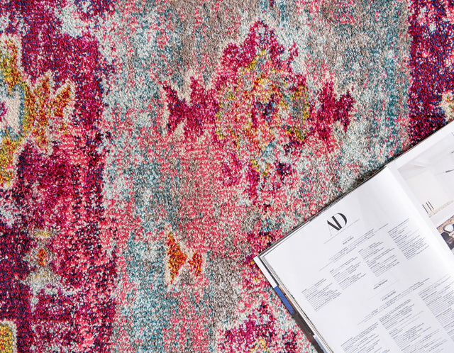Pink 2' x 3' 1 Monterey Rectangle Area Rug 100% Polypropylene Colorful Easy Clean Traditional Carpet for Living Room, Bedrooms, Dining, Kitchen for Sale at Rug Engine