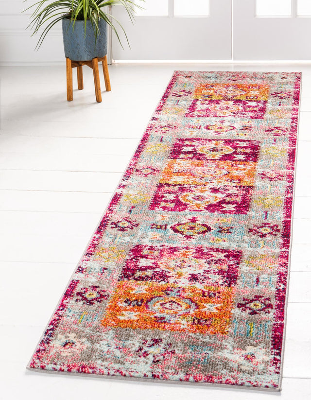 Pink 2' x 6' 9 Monterey Runner Area Rug 100% Polypropylene Colorful Easy Clean Traditional Carpet for Living Room, Bedrooms, Dining, Kitchen for Sale at Rug Engine