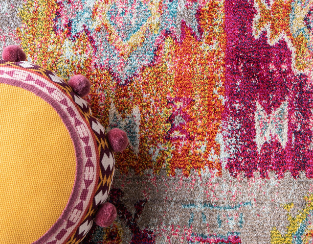 Pink 2' 7 x 10' Monterey Runner Area Rug 100% Polypropylene Colorful Easy Clean Traditional Carpet for Living Room, Bedrooms, Dining, Kitchen for Sale at Rug Engine