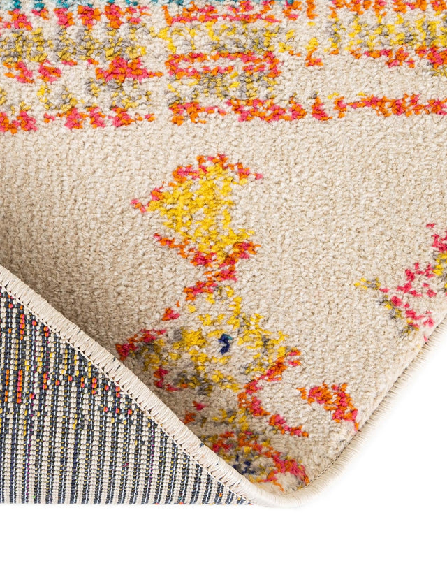 Multicolor 8' x 8' Monterey Round Area Rug 100% Polypropylene Colorful Easy Clean Traditional Carpet for Living Room, Bedrooms, Dining, Kitchen for Sale at Rug Engine