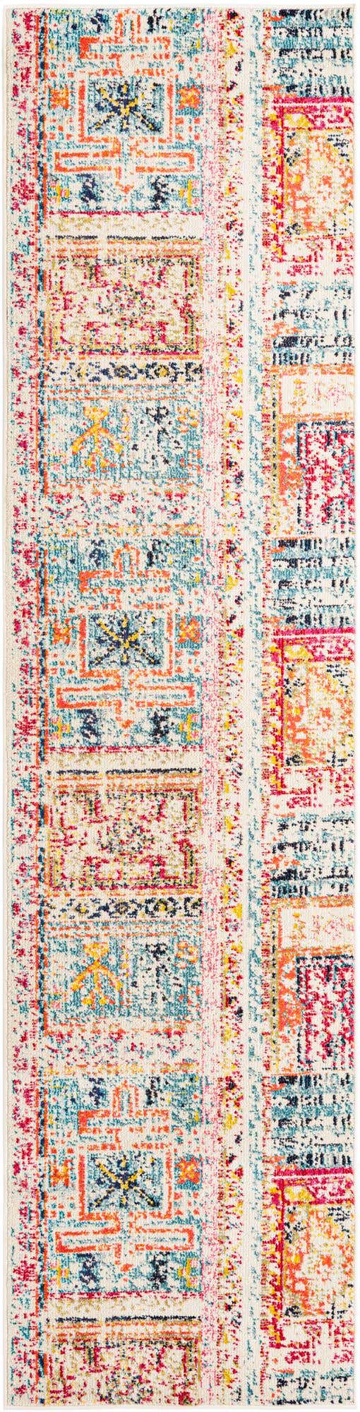 Multicolor 2' 7 x 10' Monterey Runner Area Rug 100% Polypropylene Colorful Easy Clean Traditional Carpet for Living Room, Bedrooms, Dining, Kitchen for Sale at Rug Engine