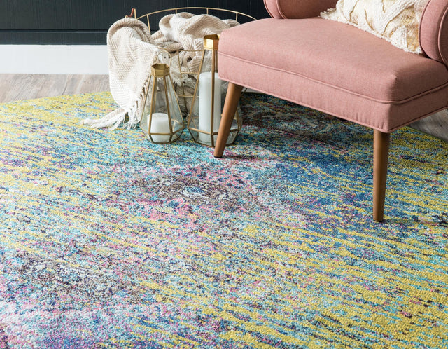 Green 8' x 8' Vita Round Area Rug