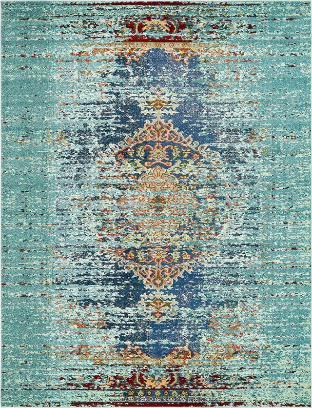 Turquoise 8' x 10' Vita Rectangle Area Rug