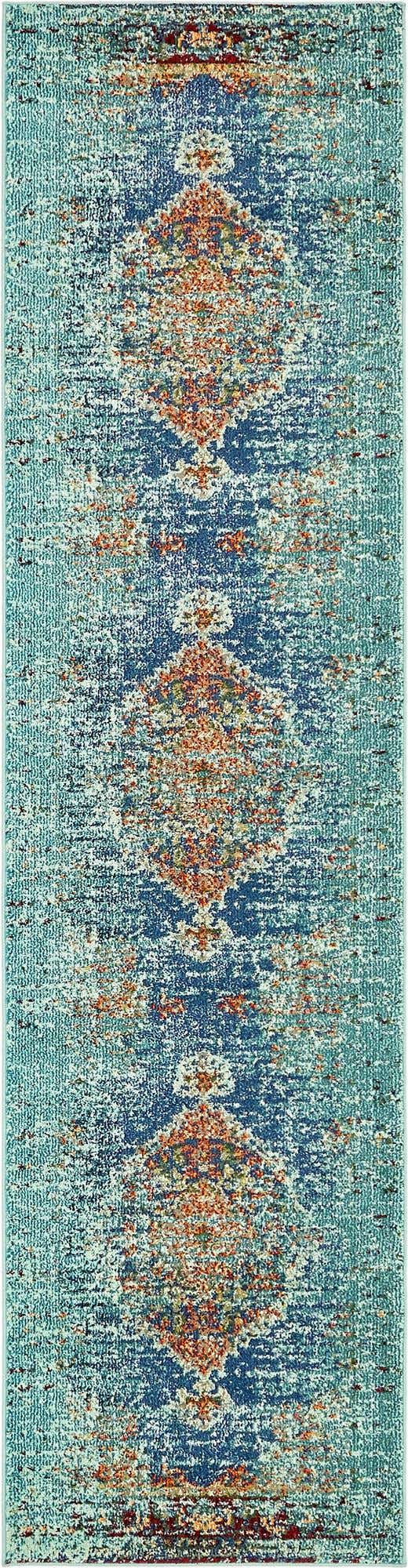 Turquoise 2' 7 x 10' Vita Runner Area Rug