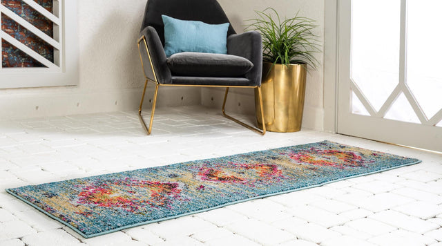 Turquoise 2' x 6' 9 Vita Runner Area Rug