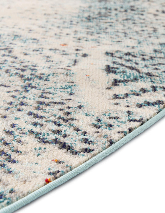 Blue 8' x 8' Vita Round Area Rug