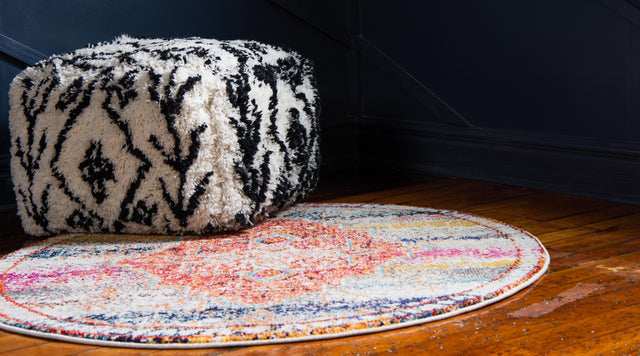 Multicolor 4' 1 x 4' 1 Vita Round Area Rug