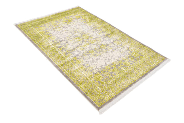 Light Green 4' 1 x 6' 1 New Classical Rectangle Area Rug 70% Polypropylene & 30% Polyester Traditional Vintage Distressed Carpet for Interior Design Home Decor for Sale at Rug Engine