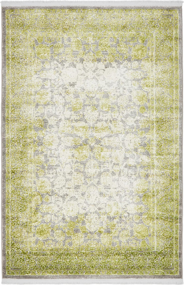 Light Green 4' 1 x 6' 1 New Classical Rectangle Area Rug 70% Polypropylene & 30% Polyester Traditional Vintage Distressed Carpet for Interior Design Home Decor for Sale at Rug Engine