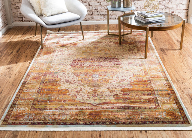 Cream 2' 2 x 3' 1 Baracoa Rectangle Area Rug 100% Polypropylene Distressed Vintage Living Dining Room Office Traditional Carpet for Sale at Rug Engine