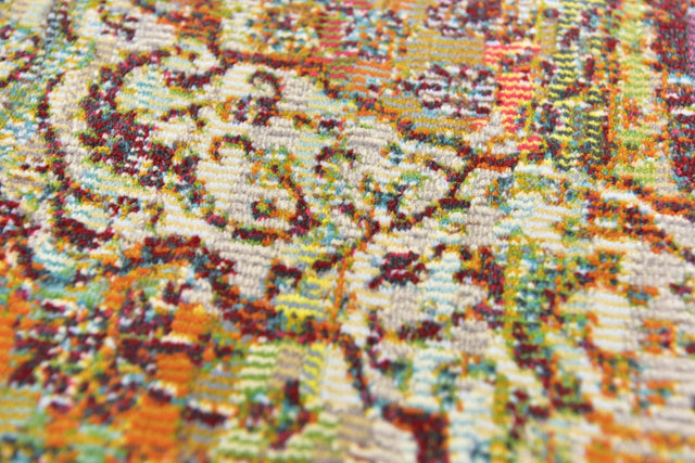 Cream 2' 7 x 10' Baracoa Runner Area Rug 100% Polypropylene Distressed Vintage Living Dining Room Office Traditional Carpet for Sale at Rug Engine