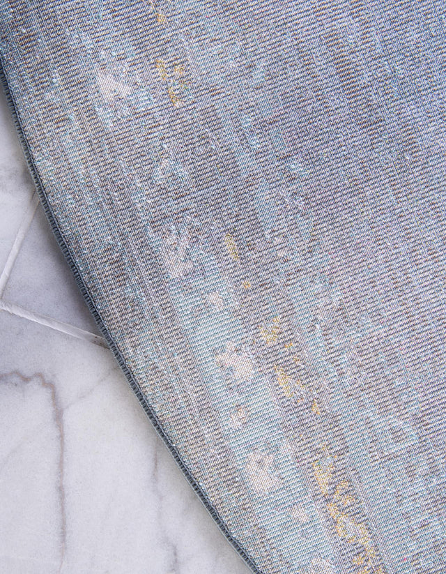 Turquoise 5' 5 x 5' 5 Baracoa Round Area Rug 100% Polypropylene Distressed Vintage Living Dining Room Office Traditional Carpet for Sale at Rug Engine