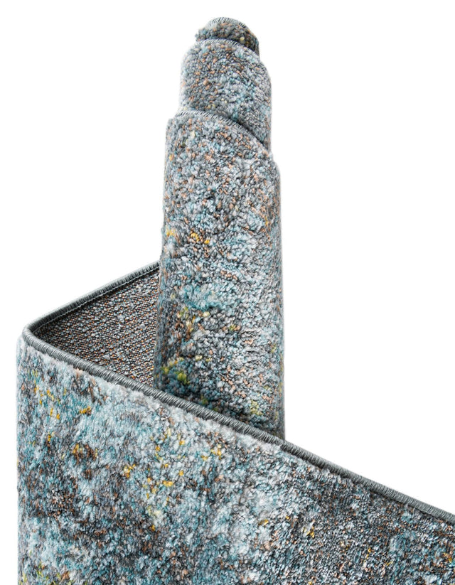 Turquoise 2' 7 x 10' Baracoa Runner Area Rug 100% Polypropylene Distressed Vintage Living Dining Room Office Traditional Carpet for Sale at Rug Engine