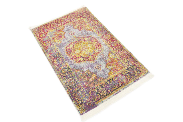 Multicolor 2' 2 x 3' 1 Baracoa Rectangle Area Rug 100% Polypropylene Distressed Vintage Living Dining Room Office Traditional Carpet for Sale at Rug Engine