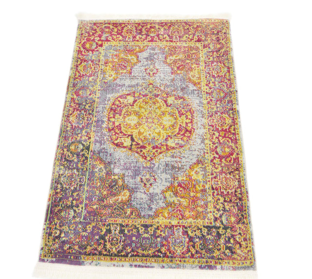 Multicolor 2' 2 x 3' 1 Baracoa Rectangle Area Rug 100% Polypropylene Distressed Vintage Living Dining Room Office Traditional Carpet for Sale at Rug Engine