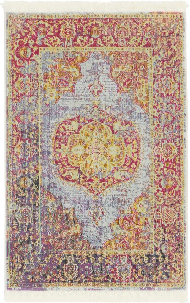Multicolor 2' 2 x 3' 1 Baracoa Rectangle Area Rug 100% Polypropylene Distressed Vintage Living Dining Room Office Traditional Carpet for Sale at Rug Engine