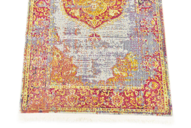 Multicolor 2' 7 x 10' Baracoa Runner Area Rug 100% Polypropylene Distressed Vintage Living Dining Room Office Traditional Carpet for Sale at Rug Engine