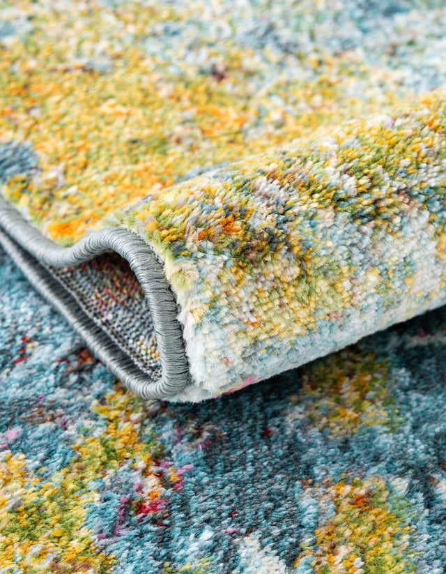 Blue 5' 5 x 8' Baracoa Rectangle Area Rug 100% Polypropylene Distressed Vintage Living Dining Room Office Traditional Carpet for Sale at Rug Engine