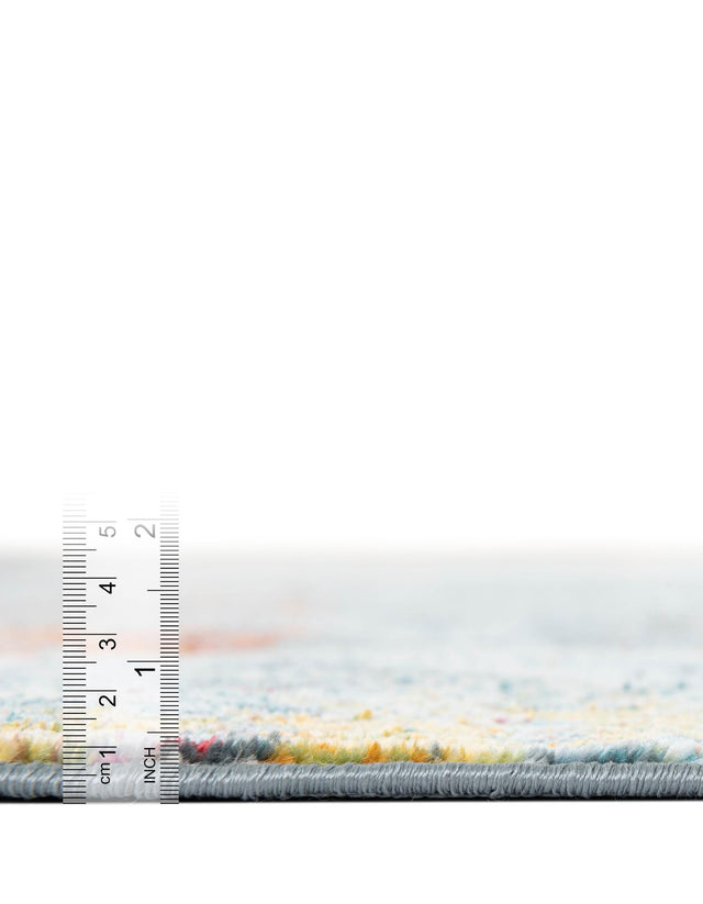 Blue 2' 7 x 10' Baracoa Runner Area Rug 100% Polypropylene Distressed Vintage Living Dining Room Office Traditional Carpet for Sale at Rug Engine