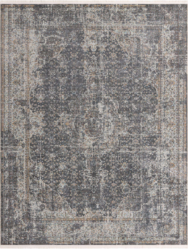 Fume Gray 8' x 10' Baracoa Rectangle Area Rug 100% Polypropylene Distressed Vintage Living Dining Room Office Traditional Carpet for Sale at Rug Engine