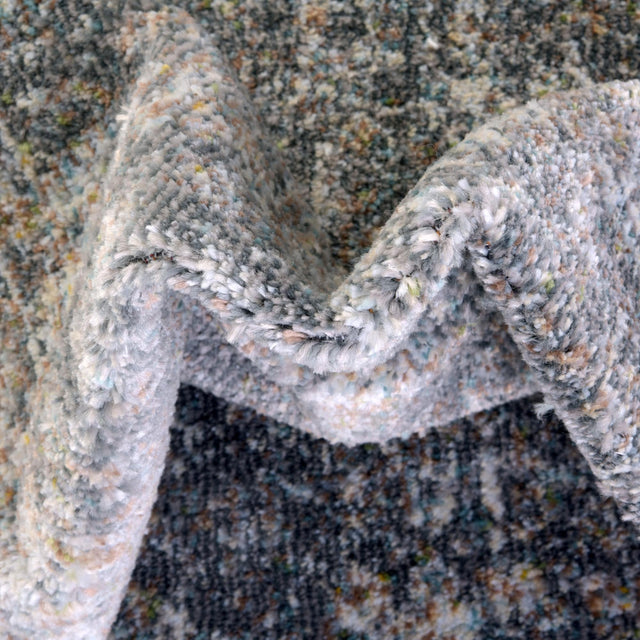 Fume Gray 5' 5 x 5' 5 Baracoa Round Area Rug 100% Polypropylene Distressed Vintage Living Dining Room Office Traditional Carpet for Sale at Rug Engine