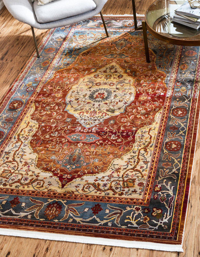 Rust Red 2' 2 x 3' 1 Baracoa Rectangle Area Rug 100% Polypropylene Distressed Vintage Living Dining Room Office Traditional Carpet for Sale at Rug Engine