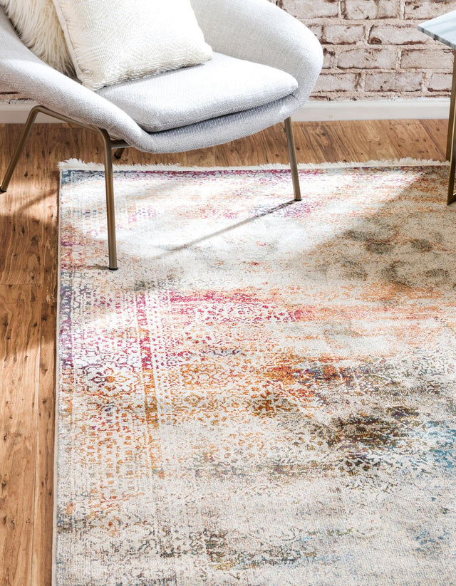 Multicolor 3' x 5' Baracoa Rectangle Area Rug 100% Polypropylene Distressed Vintage Living Dining Room Office Traditional Carpet for Sale at Rug Engine
