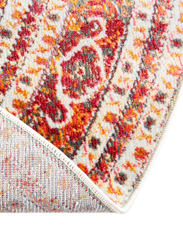 Green 5' 5 x 5' 5 Baracoa Round Area Rug 100% Polypropylene Distressed Vintage Living Dining Room Office Traditional Carpet for Sale at Rug Engine