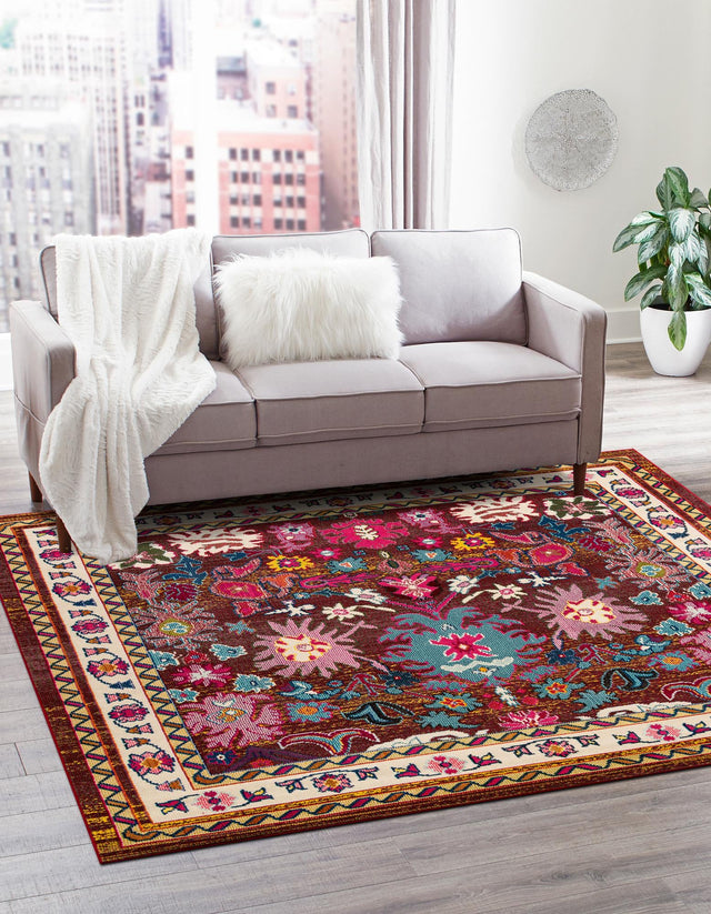 Multicolor 8' x 8' Medici Square Area Rug 100% Polypropylene Traditional Vintage Classic Carpet for Home Interior Design Decor for Sale at Rug Engine