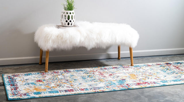 Multicolor 2' 7 x 12' Rosso Runner Area Rug Vintage Distressed Faded Traditional Design Carpet for Unique Home Interior Design for Sale at Rug Engine