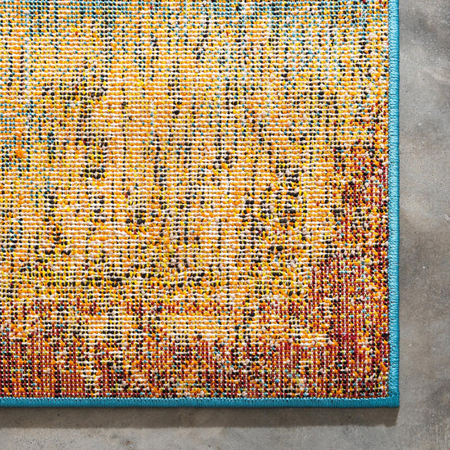 Multicolor 8' x 10' Rosso Rectangle Area Rug Vintage Distressed Faded Traditional Design Carpet for Unique Home Interior Design for Sale at Rug Engine