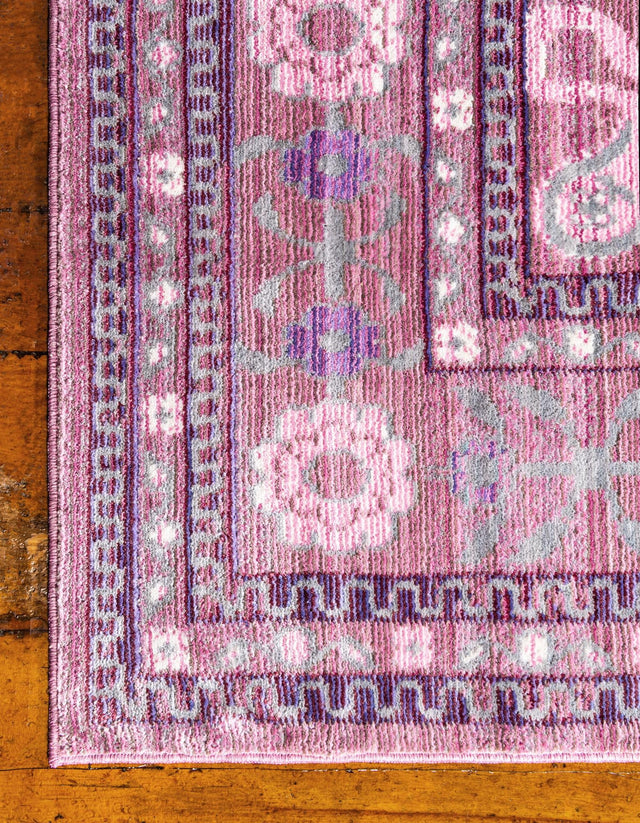 Pink 8' x 8' Austin Square Area Rug 100% Polyester Durable Cotton Backing Living Dining Room Bedroom Office Vintage Decor Carpet for Sale at Rug Engine