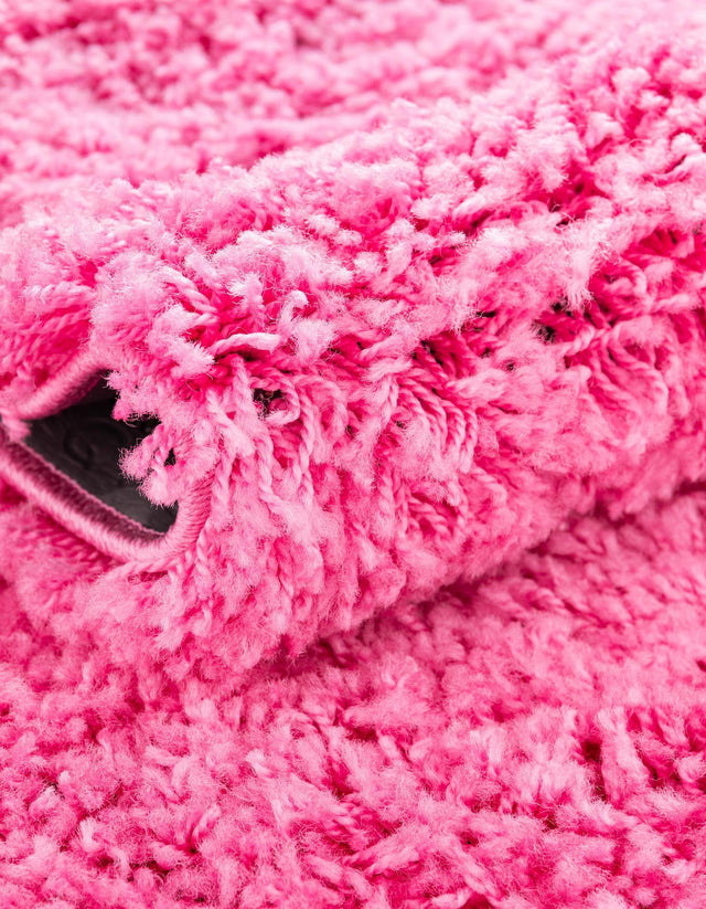 Taffy Pink 2' 7 x 13' 1 Solid Shag Runner Area Rug Thick Soft Touch Fluffy & Plush Shaggy Pile