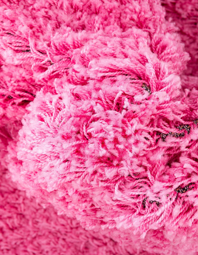 Taffy Pink 2' 7 x 13' 1 Solid Shag Runner Area Rug Thick Soft Touch Fluffy & Plush Shaggy Pile
