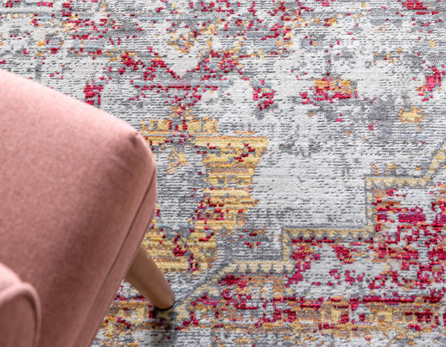 Gray 6' 1 x 9' Austin Rectangle Area Rug 100% Polyester Durable Cotton Backing Living Dining Room Bedroom Office Vintage Decor Carpet for Sale at Rug Engine