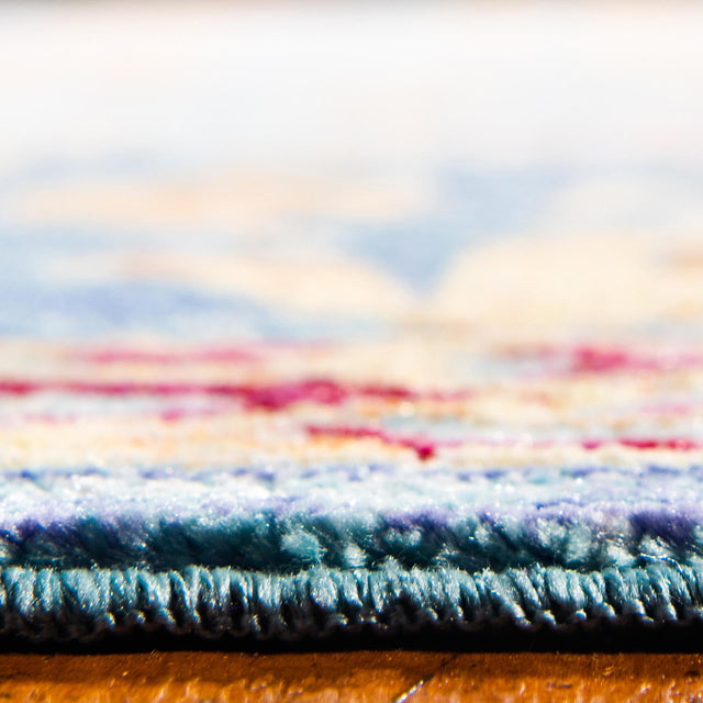 Blue 4' 1 x 6' 1 Austin Rectangle Area Rug 100% Polyester Durable Cotton Backing Living Dining Room Bedroom Office Vintage Decor Carpet for Sale at Rug Engine