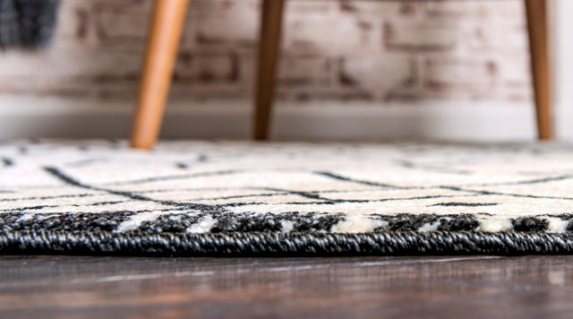 Beige 8' x 8' Fez Round Area Rug Geometric 100% Polypropylene Easy Clean Stain Resistant Carpet for Living, Dining, Office, Dorms for Sale at Rug Engine