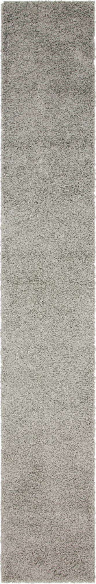 Cloud Gray 2' 7 x 16' 5 Solid Shag Runner Area Rug Thick Soft Touch Fluffy & Plush Shaggy Pile Durable Minimalist Carpet for Classic Interior Design for Sale at Rug Engine